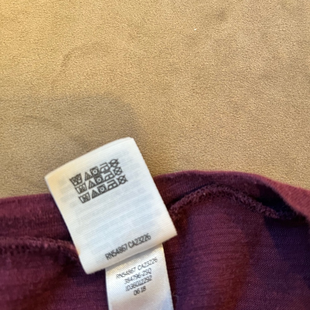 PINK Victoria's Secret Burgundy Tee with Silver Rhinestone Accents - Picture 5 of 6